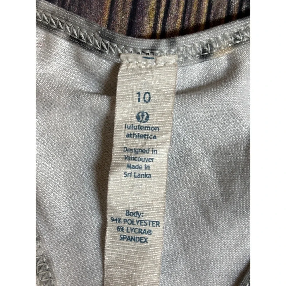 Lululemon Cool Racerback Tank Top Womens 10 Floral Print Athletic Activewear